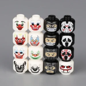 Custom Piece Miniature – heads for Halloween – 3D Print for LEGO minifigure Custom Piece Miniature – heads for Halloween – 3D Print for LEGO minifigure