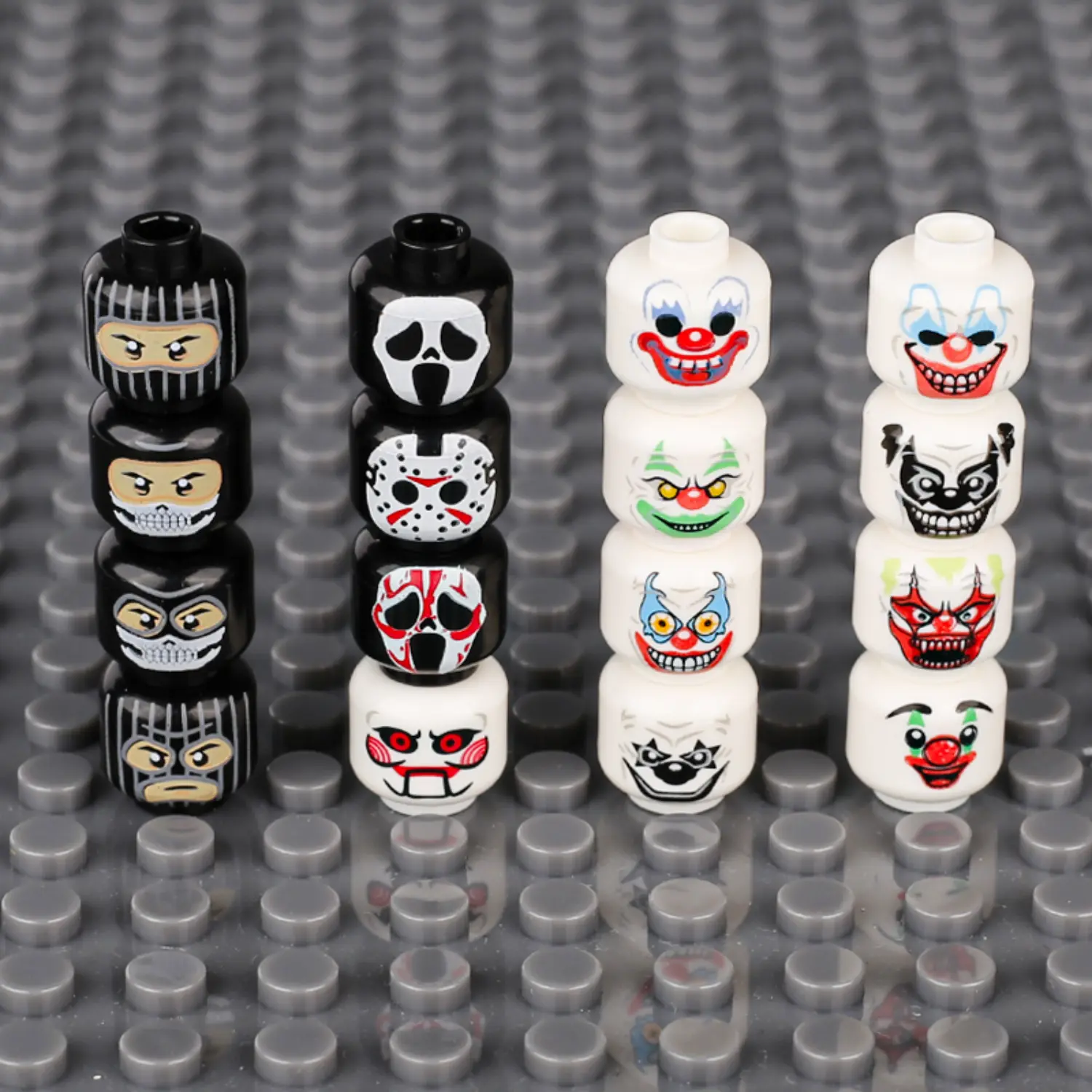 Custom Piece Miniature – heads for Halloween – 3D Print for LEGO minifigure on the LEGO base