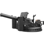 Custom Piece Miniature – heavy caliber deck gun World War II era naval or coastal artillery gun black – 3D Print for LEGO minifigure