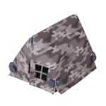 Custom Piece Miniature – large A-frame tent printed with a modern urban or mountain camouflage pattern – 3D Print for LEGO minifigure