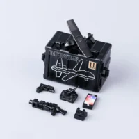 Custom Piece Miniature – military UAV (Unmanned Aerial Vehicle) system fixed-wing attack or reconnaissance drone, all in a stealthy black color – 3D Print for LEGO minifigure