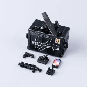 Custom Piece Miniature – military UAV (Unmanned Aerial Vehicle) system fixed-wing attack or reconnaissance drone, all in a stealthy black color – 3D Print for LEGO minifigure Custom Piece Miniature – military UAV (Unmanned Aerial Vehicle) system fixed-wing attack or reconnaissance drone, all in a stealthy black color – 3D Print for LEGO minifigure