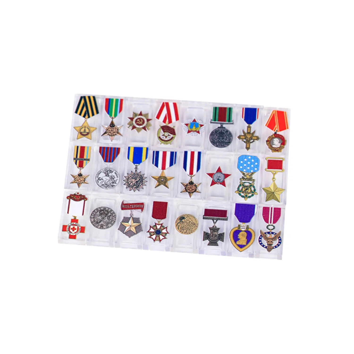 Custom Piece Miniature – military medals from World War II United States, Great Britain and the Commonwealth, and the Soviet Union – 3D Print for LEGO minifigure