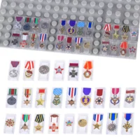 Custom Piece Miniature – military medals from World War II United States, Great Britain and the Commonwealth, and the Soviet Union – 3D Print for LEGO minifigure on lego base