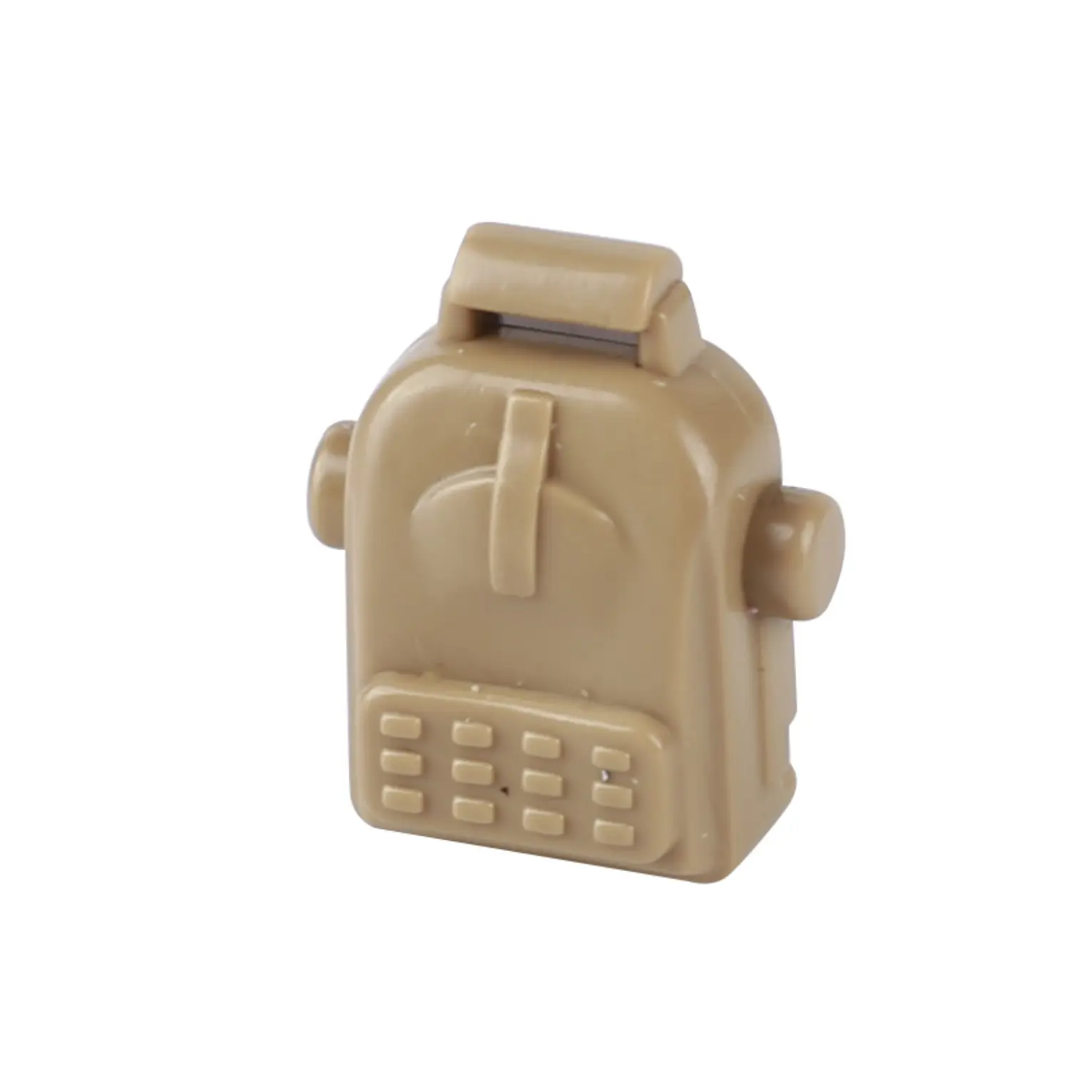 Custom Piece Miniature – military radio communications backpack molded in a tan or desert sand color – 3D Print for LEGO minifigure