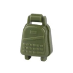 Custom Piece Miniature – military radio communications backpack molded in an olive green color – 3D Print for LEGO minifigure