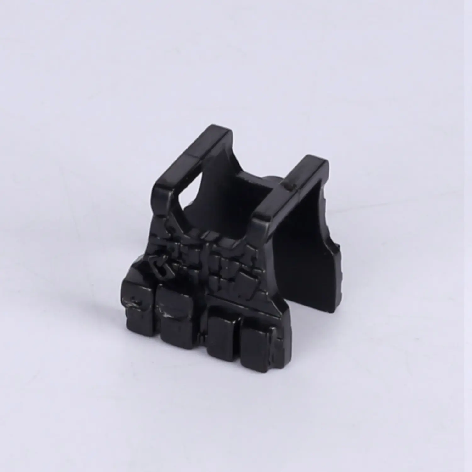 Custom Piece Miniature – modern load-bearing tactical vest or plate carrier molded in a black color – 3D Print for LEGO minifigure