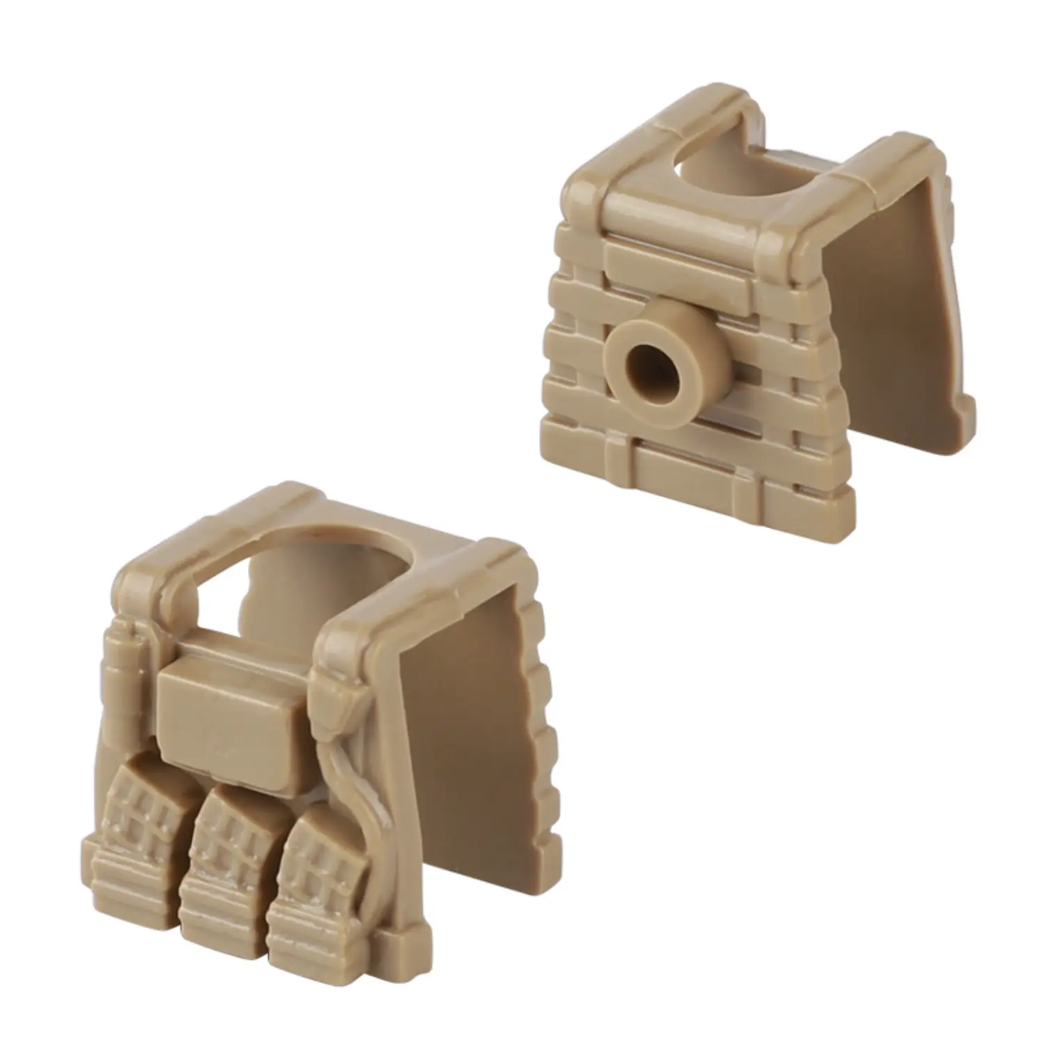 Custom Piece Miniature – plate carrier tactical vest or plate carrier molded in a tan or desert sand color – 3D Print for LEGO minifigure