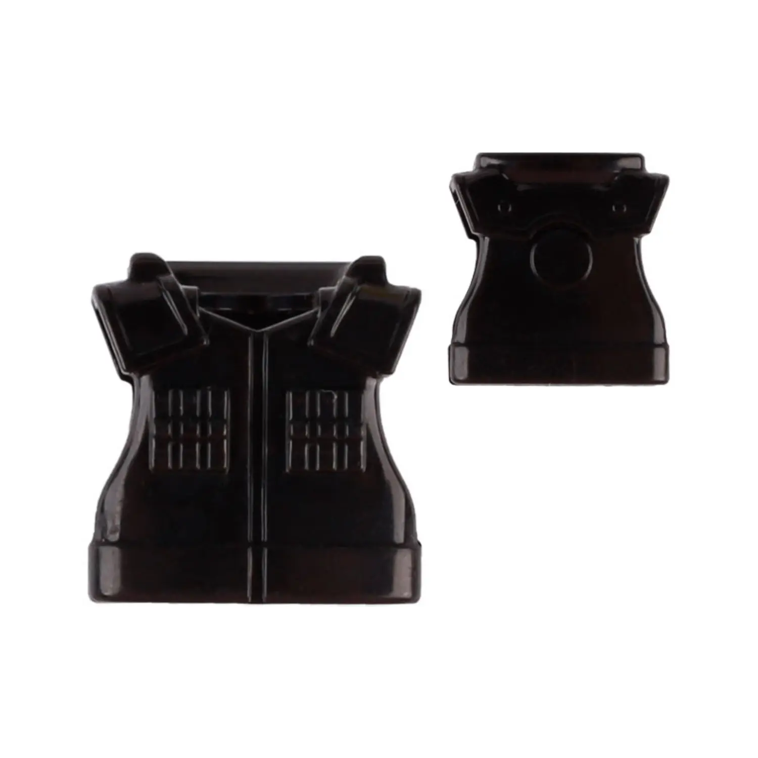 Custom Piece Miniature – tactical load-bearing vest or body armor molded in a glossy black color – 3D Print for LEGO minifigure