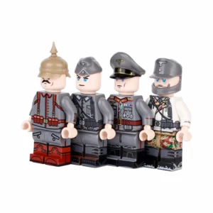 Minifigure - German soldiers and a high-ranking officer from the World War I and World War II (LEGO Compatible) Minifigure - German soldiers and a high-ranking officer from the World War I and World War II (LEGO Compatible)
