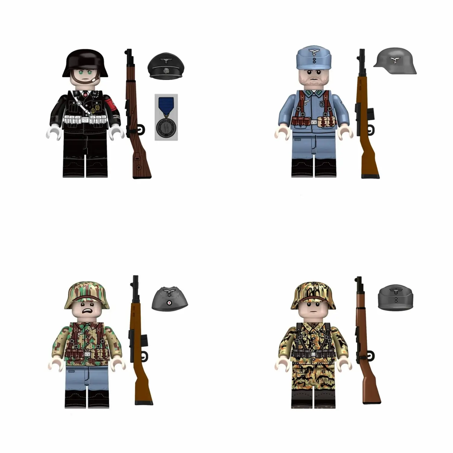 Minifigure - German soldiers from World War II (LEGO Compatible) Minifigure - German soldiers from World War II (LEGO Compatible)