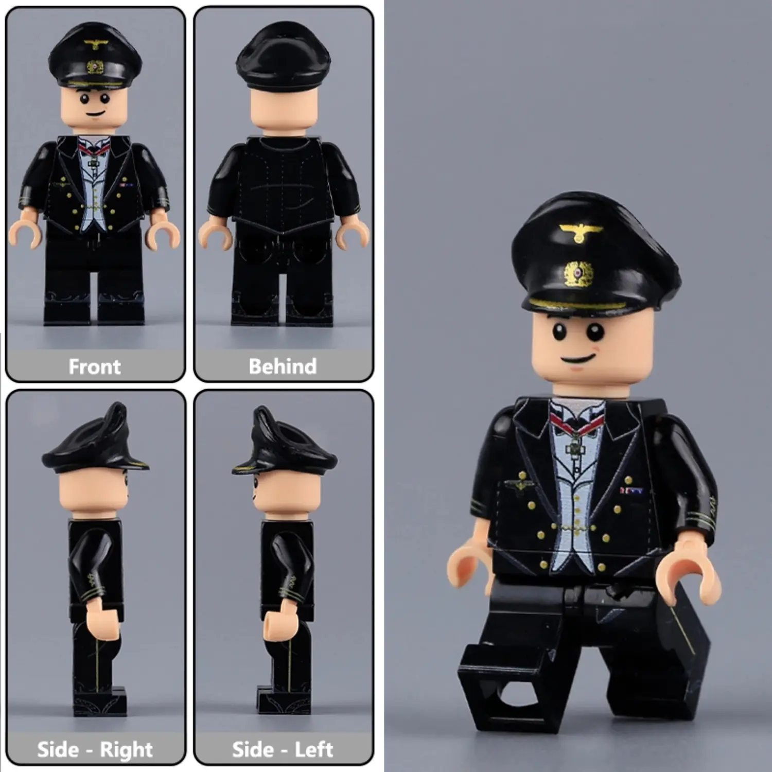 Minifigure - Kriegsmarine Sanitätsoffizier (German Navy Medical Officer) in his full formal mess dress uniform, from the World War II (LEGO Compatible) Minifigure - Kriegsmarine Sanitätsoffizier (German Navy Medical Officer) in his full formal mess dress uniform, from the World War II (LEGO Compatible)