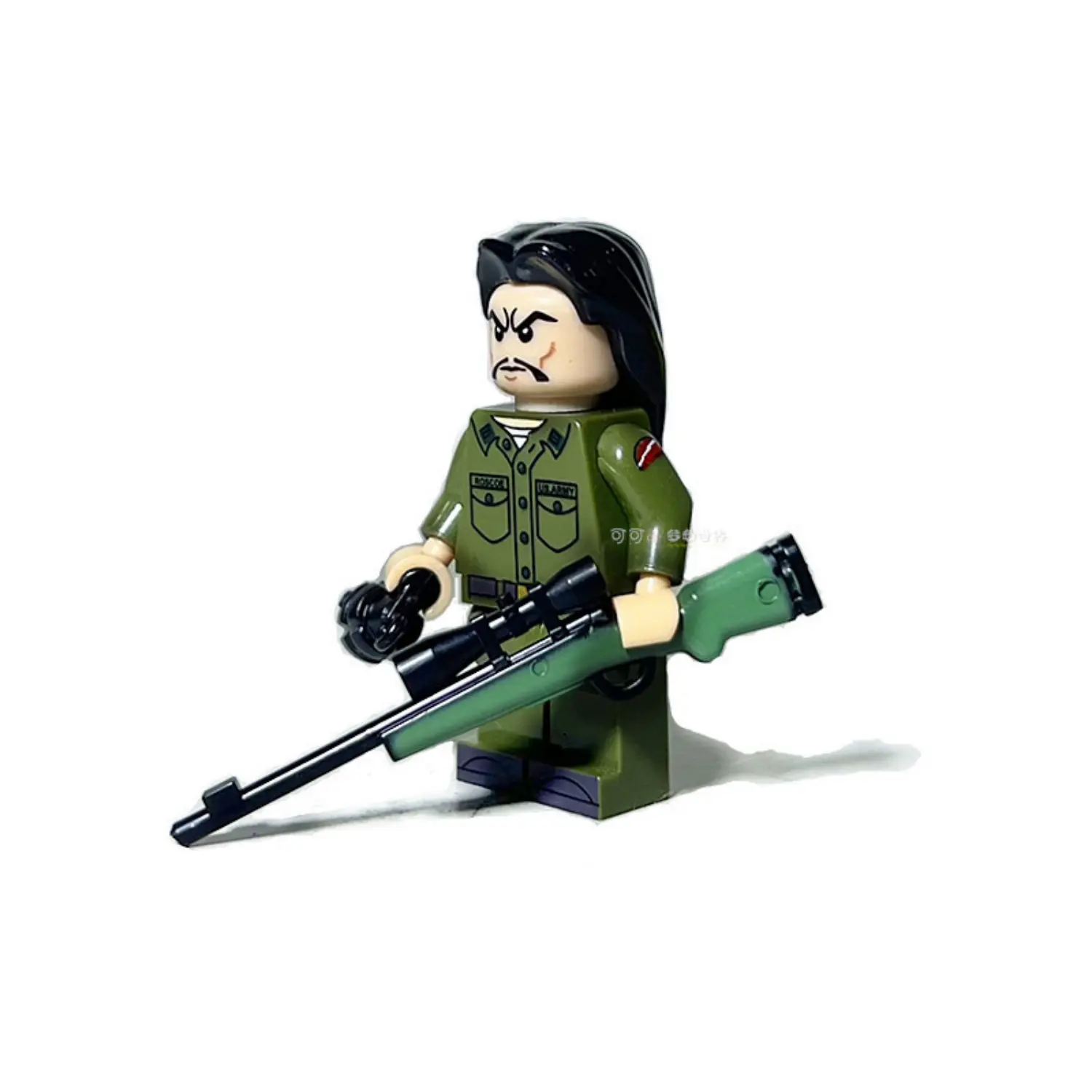 Minifigure - Pasong, nicknamed Scar Lion, a member of a Private Armed Force in the Golden Triangle (LEGO Compatible)