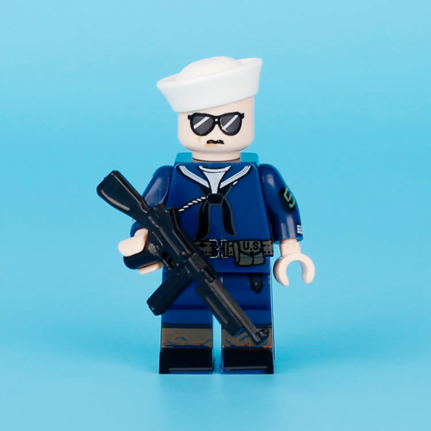 Minifigure - United States Navy Petty Officer (NCO) from the World War II - LEGO Compatible Minifigure - United States Navy Petty Officer (NCO) from the World War II - LEGO Compatible