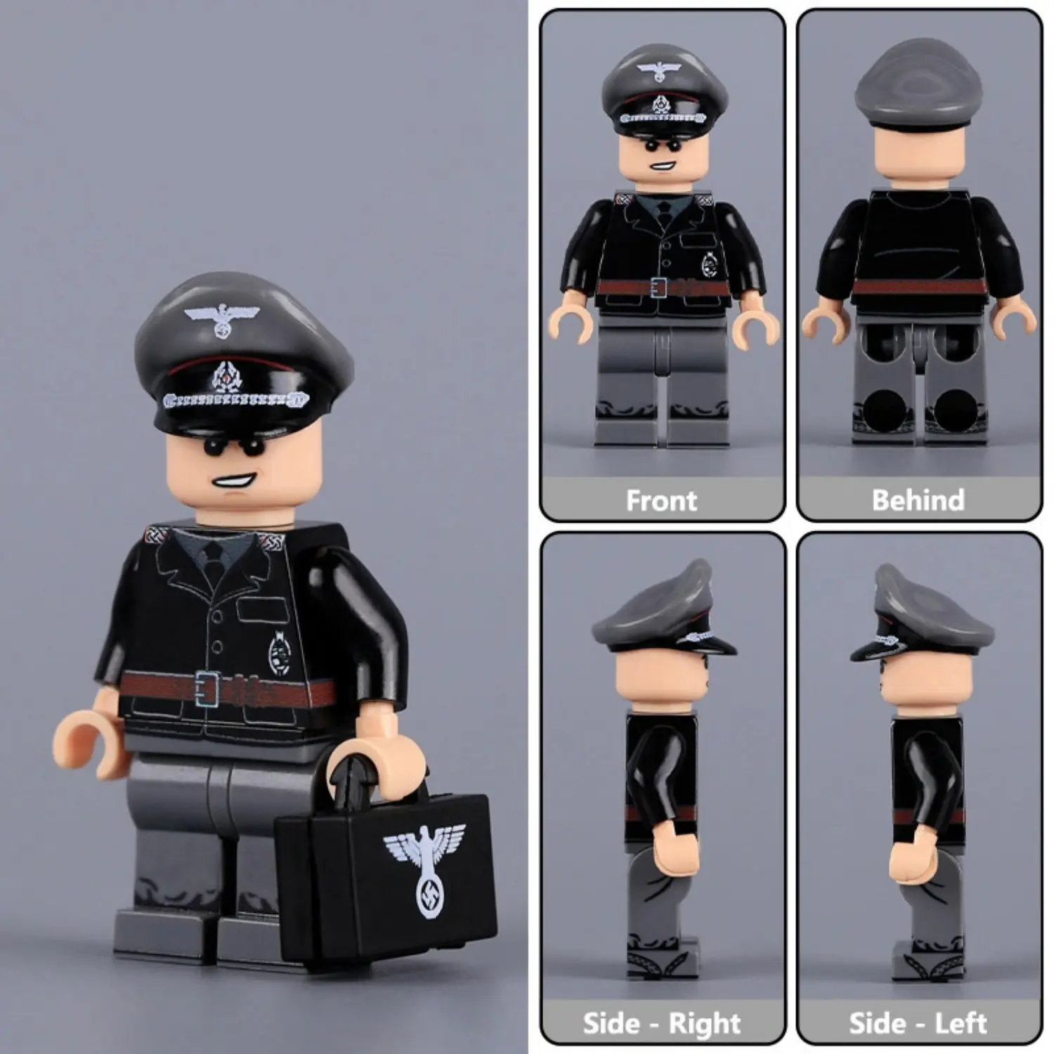 Minifigure - a Major of the German Wehrmacht (Armed Forces) during the World War II (LEGO Compatible) Minifigure - a Major of the German Wehrmacht (Armed Forces) during the World War II (LEGO Compatible)