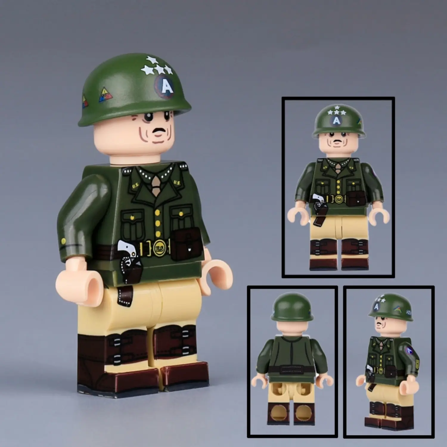 Minifigure – American General George S. Patton Jr. from World War II (LEGO Compatible) Minifigure – American General George S. Patton Jr. from World War II (LEGO Compatible)
