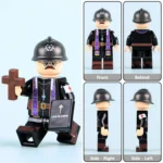 Minifigure – French Army Chaplain (Aumônier militaire) from World War I or early World War II (LEGO Compatible)