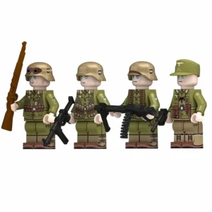 Minifigure – German soldiers from the Deutsches Afrikakorps (DAK) who fought in the North African Campaign of World War II (LEGO Compatable) Minifigure – German soldiers from the Deutsches Afrikakorps (DAK) who fought in the North African Campaign of World War II (LEGO Compatable)