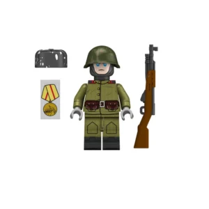 Minifigure – Soviet Infantry soldier from World War II 2 (LEGO Compatible) Minifigure – Soviet Infantry soldier from World War II 2 (LEGO Compatible)