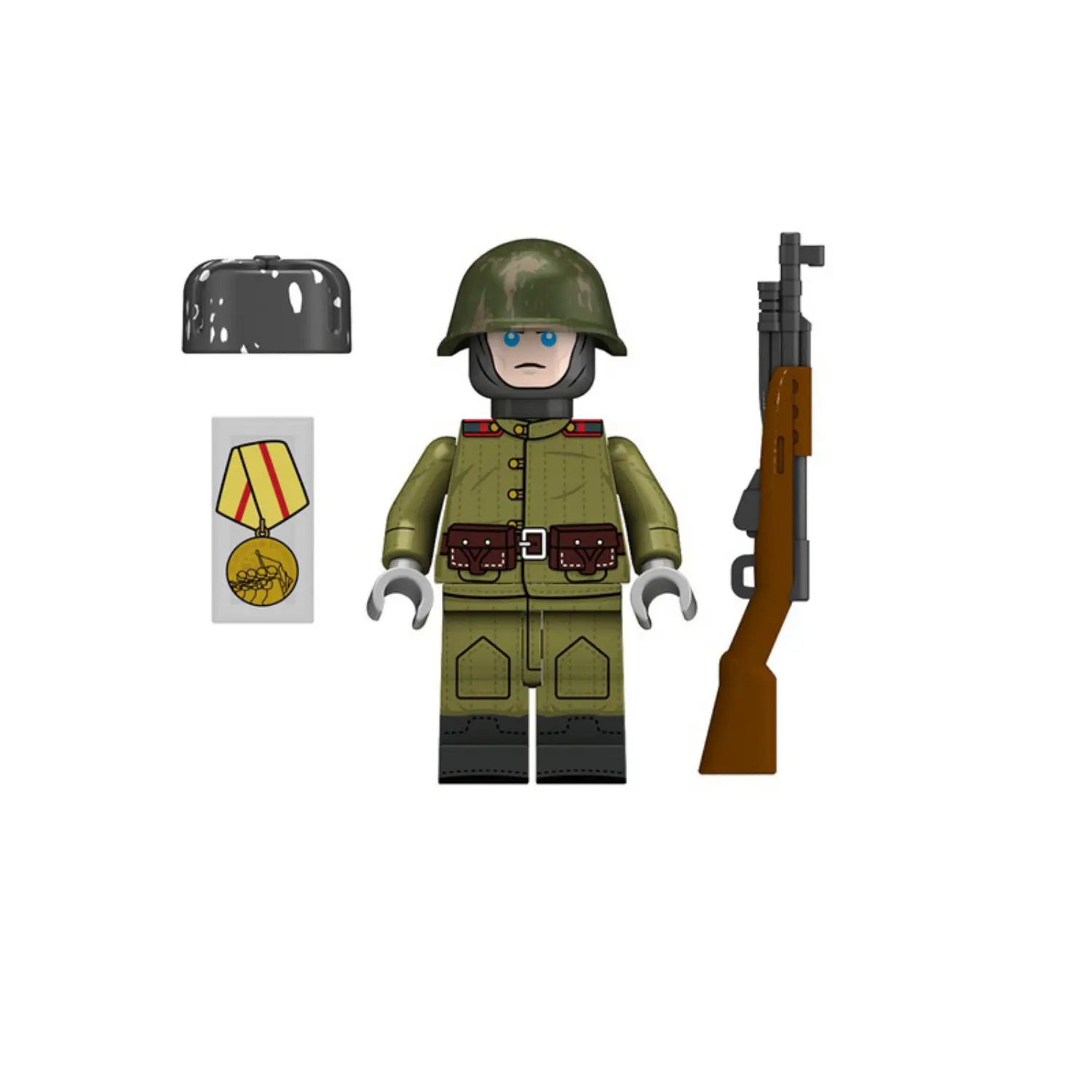 Minifigure – Soviet Infantry soldier from World War II 2 (LEGO Compatible)