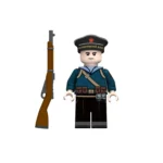 Minifigure – Soviet Naval Infantryman Black Death with telnyashka from the World War II era (LEGO Compatible)