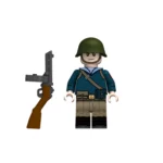 Minifigure – Soviet Naval Infantryman wearing a dark blue naval shirt from the World War II era (LEGO Compatible)