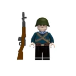 Minifigure – Soviet Naval Infantryman wearing a telnyashka from the World War II era (LEGO Compatible)