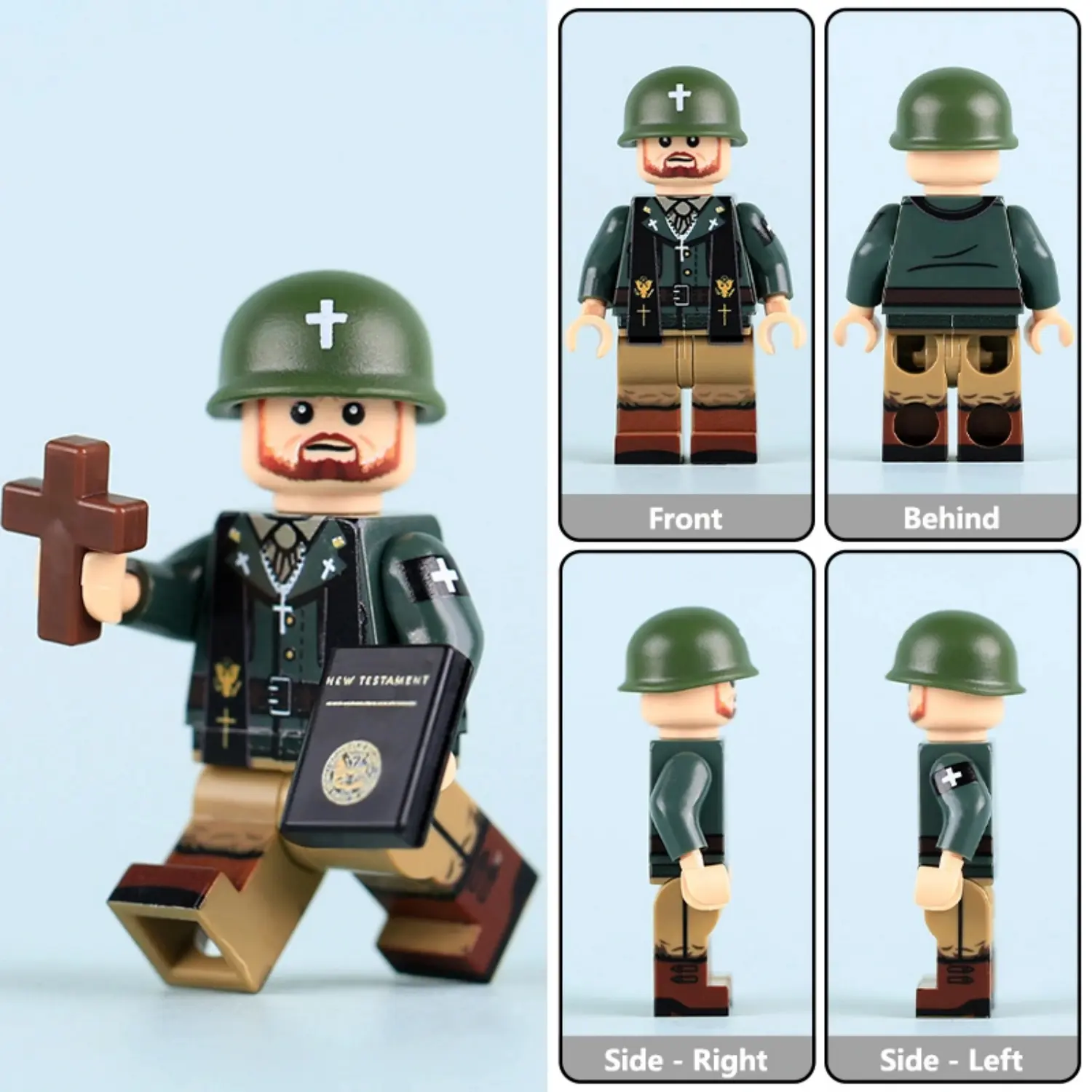 Minifigure – United States Army Chaplain from the World War II 2 (LEGO Compatible)