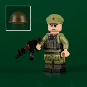 Minifigure – a soldier of the Chinese People's Liberation Army (PLA) from the era of the Sino-Vietnamese War (LEGO Compatible)