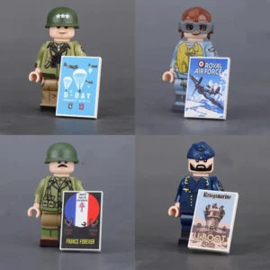 Minifigure – soldiers and officers from both the Allied and Axis forces during World War II (LEGO Compatible) Minifigure – soldiers and officers from both the Allied and Axis forces during World War II (LEGO Compatible)