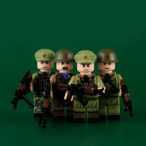 Minifigure – soldiers of the Chinese People's Liberation Army (PLA) from the era of the Sino-Vietnamese War (LEGO Compatible)