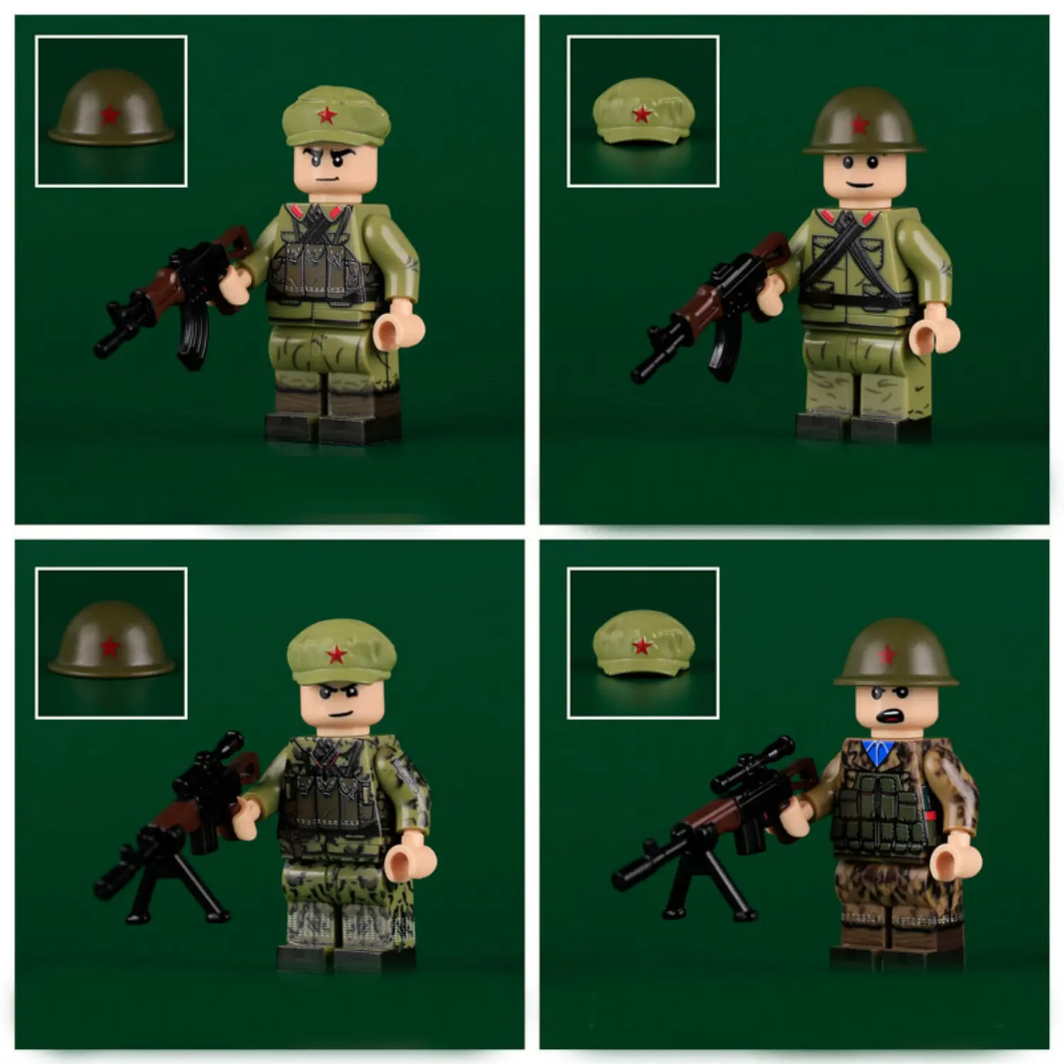 Minifigure – soldiers of the Chinese People's Liberation Army (PLA) from the era of the Sino-Vietnamese War (LEGO Compatible) Minifigure – soldiers of the Chinese People's Liberation Army (PLA) from the era of the Sino-Vietnamese War (LEGO Compatible)