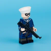 the right side of Minifigure - United States Navy Petty Officer (NCO) from the World War II - LEGO Compatible Minifigure - United States Navy Petty Officer (NCO) from the World War II - LEGO Compatible