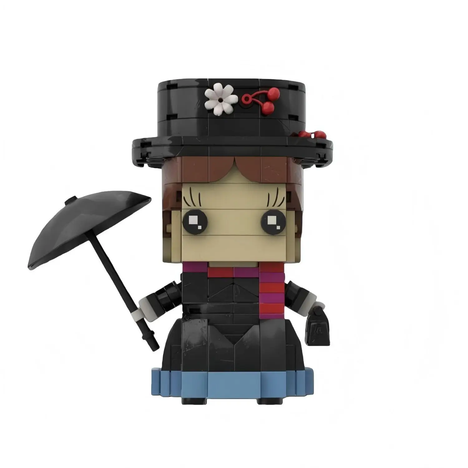 Brickheadz - Mary Poppins, the magical nanny and titular protagonist of the P. L. (LEGO Compatible Bricks) Brickheadz - Mary Poppins, the magical nanny and titular protagonist of the P. L. (LEGO Compatible Bricks)