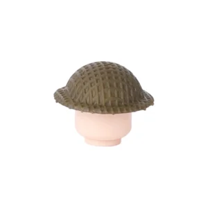 Custom Piece Miniature – British Brodie Helmet with Netting – 3D Print for LEGO minifigure