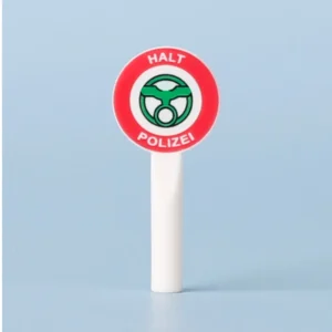 Custom Piece Miniature – German Police traffic Halt Handheld Paddle Signs – 3D Print for LEGO Minifigure