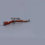 Custom Piece Miniature – Kar98k Sniper Rifle with top-mounted telescopic sight (scope) – 3D Print for LEGO Minifigure