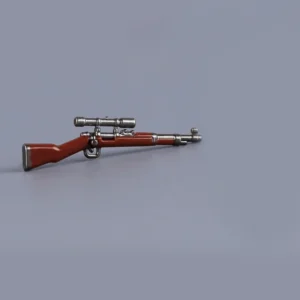 Custom Piece Miniature – Kar98k Sniper Rifle with top-mounted telescopic sight (scope) – 3D Print for LEGO Minifigure