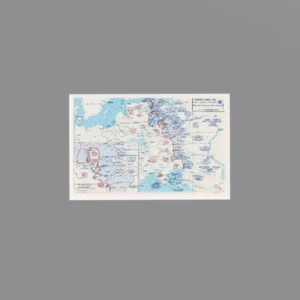 Custom Piece Printed Tile – 1941 Soviet Counter-offensive military map – 3D Print for LEGO minifigure