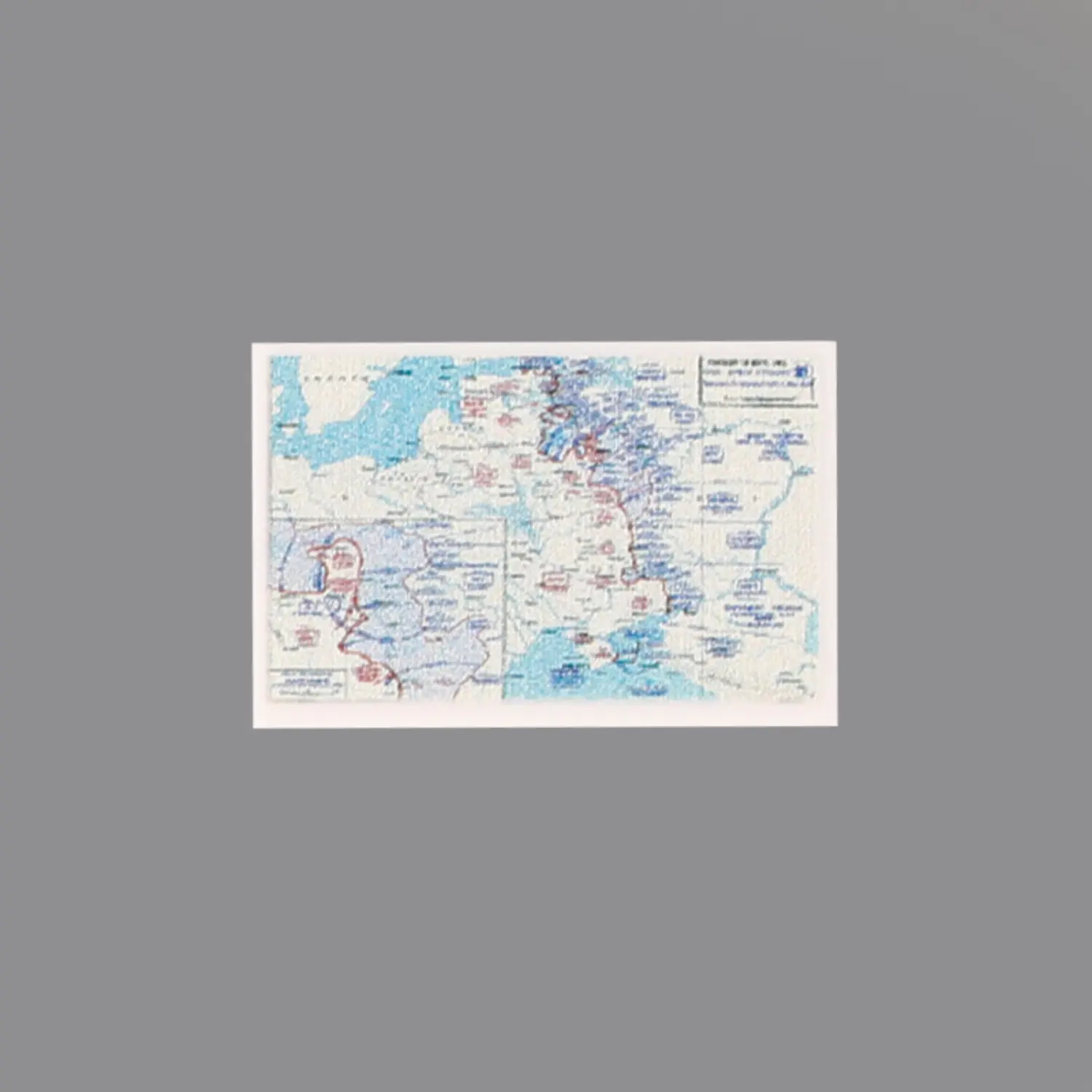 Custom Piece Printed Tile – 1941 Soviet Counter-offensive military map – 3D Print for LEGO minifigure