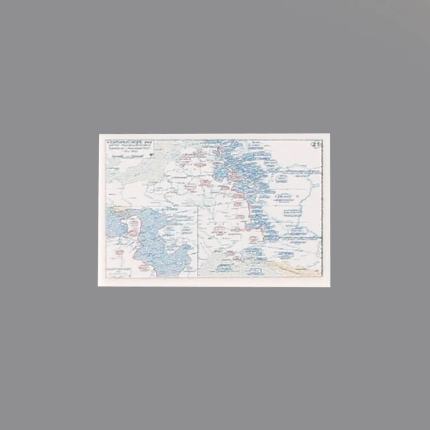 Custom Piece Printed Tile – 1941 Soviet Winter Counter-offensive military map – 3D Print for LEGO minifigure