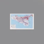 Custom Piece Printed Tile – 1943 Allied advance on the island of Sicily military map – 3D Print for LEGO minifigure