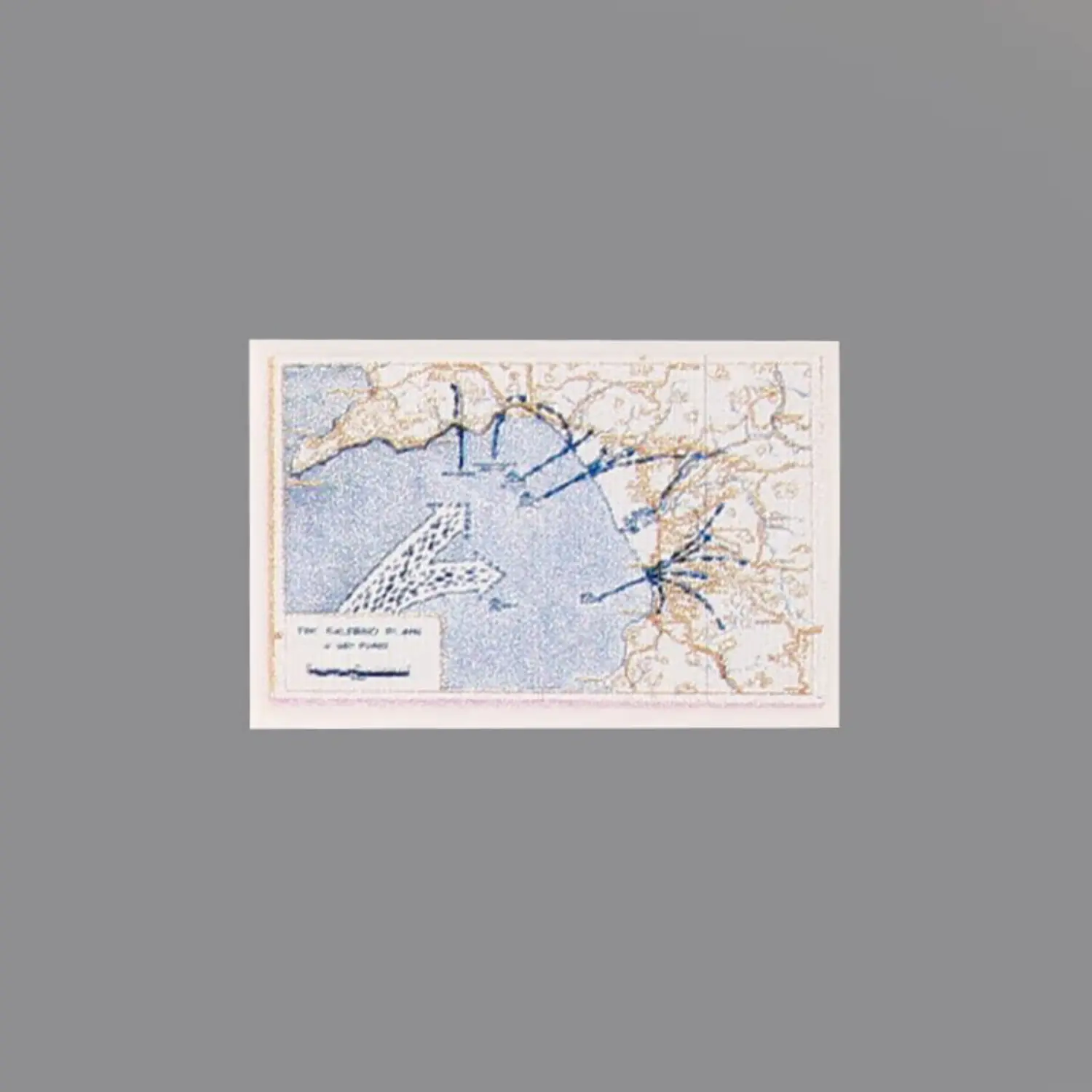 Custom Piece Printed Tile – 1943 Allied amphibious landings at Salerno, Italy (Operation Avalanche) military map – 3D Print for LEGO minifigure