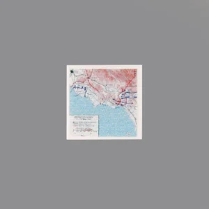 Custom Piece Printed Tile – 1944 Allied offensive plan for Operation Diadem military map – 3D Print for LEGO minifigure