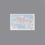 Custom Piece Printed Tile – 1944 American advance into the Brittany Peninsula military map – 3D Print for LEGO minifigure