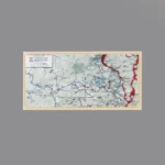 Custom Piece Printed Tile – 1944 German 6th Panzer Army's attack plan used during the Battle of the Bulge (Ardennes Offensive) military map – 3D Print for LEGO minifigure