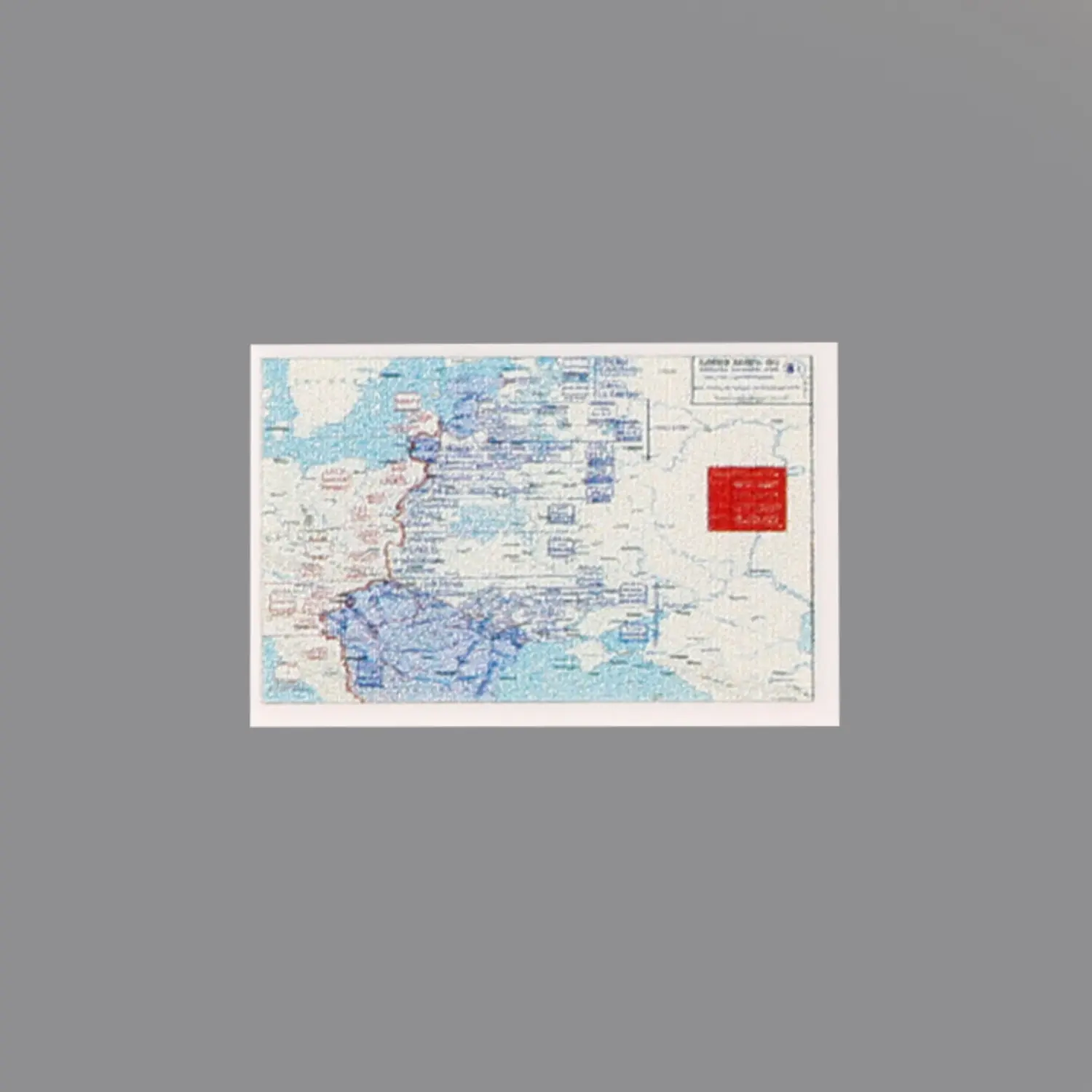 Custom Piece Printed Tile – 1944 Soviet advance in the Baltic States military map – 3D Print for LEGO minifigure