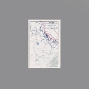 Custom Piece Printed Tile – 1944 U.S. Third Army's Lorraine Offensive military map – 3D Print for LEGO minifigure