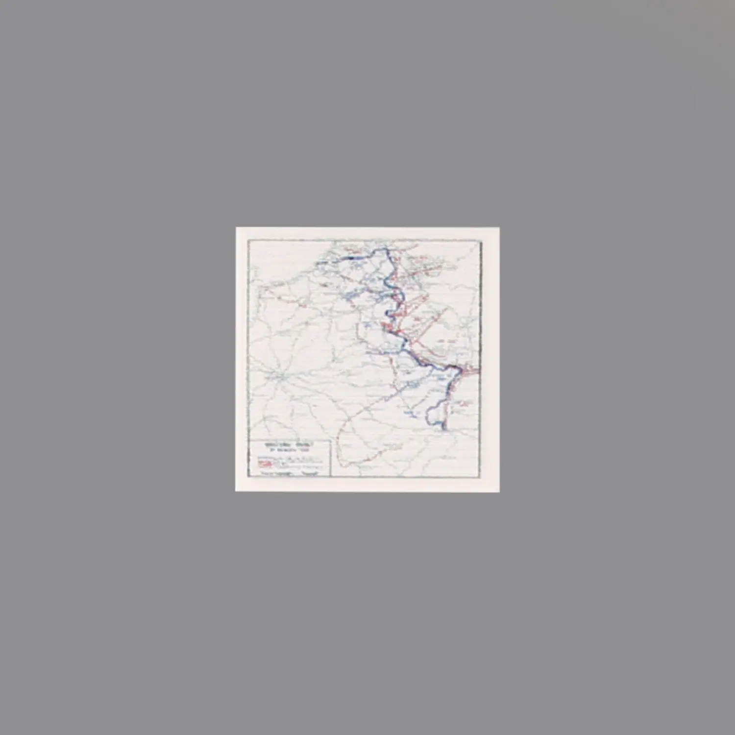 Custom Piece Printed Tile – 1944 Western Front military map – 3D Print for LEGO minifigure