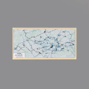 Custom Piece Printed Tile – 1944 tactical situation at the Siege of Bastogne during the Battle of the Bulge, showing the U.S. 101st Airborne encircled military map – 3D Print for LEGO minifigure